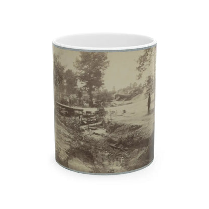 View Of Bombproof Tents Occupied By U.S. Colored Troops In Front Of Petersburg, Va., August 7, 1864 (U.S. Civil War) White Coffee Mug-11oz-Go Mug Yourself