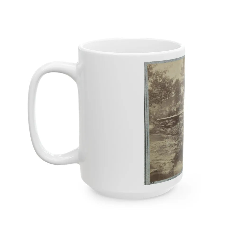 View Of Bombproof Tents Occupied By U.S. Colored Troops In Front Of Petersburg, Va., August 7, 1864 (U.S. Civil War) White Coffee Mug-Go Mug Yourself