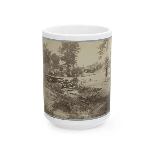 View Of Bombproof Tents Occupied By U.S. Colored Troops In Front Of Petersburg, Va., August 7, 1864 (U.S. Civil War) White Coffee Mug 15oz - Go Mug Yourself