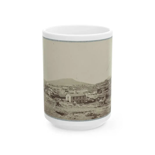 View Of Chattanooga With Lookout Mountain In The Distance(2) (U.S. Civil War) White Coffee Mug 15oz - Go Mug Yourself