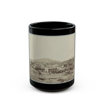 View Of Chattanooga With Lookout Mountain In The Distance(2) (U.S. Civil War) Black Coffee Mug-15oz-Go Mug Yourself