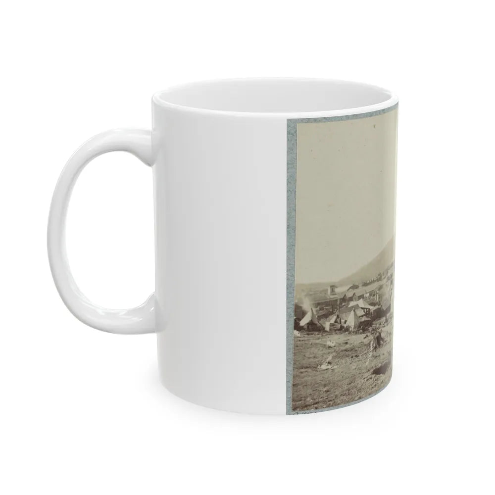 View Of Chattanooga With Lookout Mountain In The Distance(2) (U.S. Civil War) White Coffee Mug-Go Mug Yourself