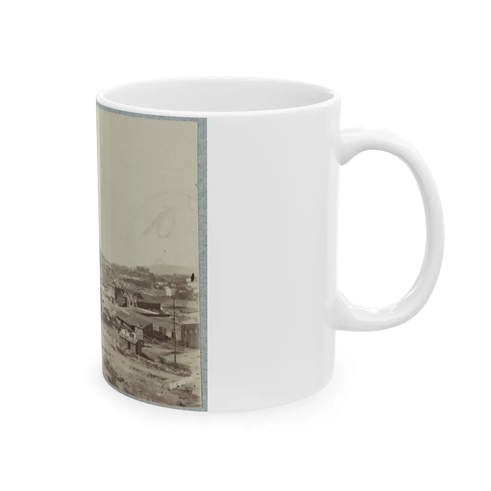 View Of Chattanooga With Lookout Mountain In The Distance(2) (U.S. Civil War) White Coffee Mug-Go Mug Yourself