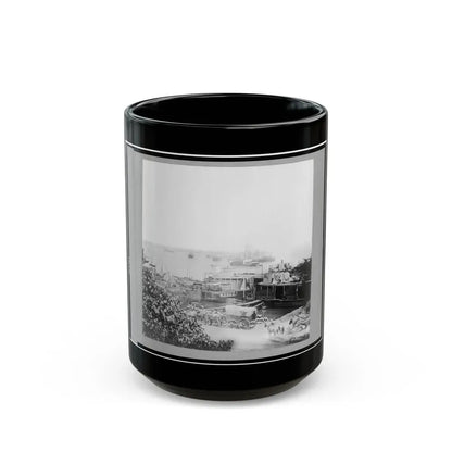 View Of City Point, Virginia, Showing Barges, Transports, Etc. (U.S. Civil War) Black Coffee Mug 15oz - Go Mug Yourself