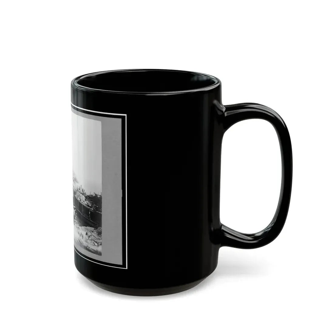 View Of City Point, Virginia, Showing Barges, Transports, Etc. (U.S. Civil War) Black Coffee Mug - Go Mug Yourself