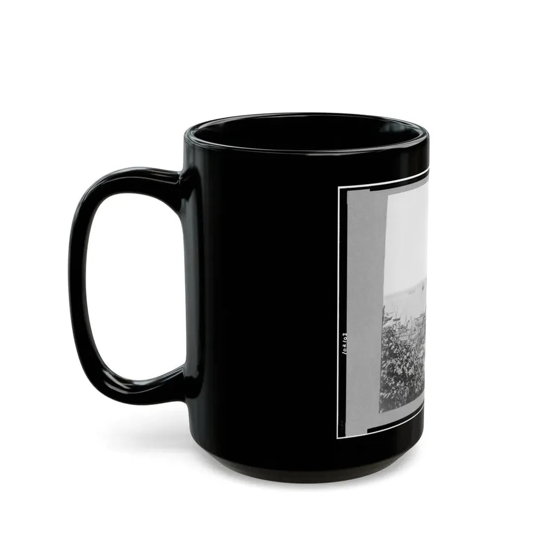 View Of City Point, Virginia, Showing Barges, Transports, Etc. (U.S. Civil War) Black Coffee Mug - Go Mug Yourself