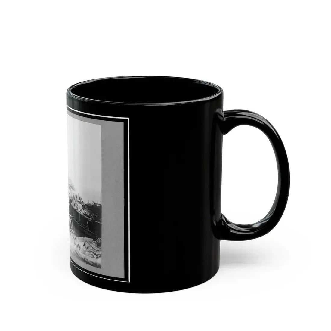 View Of City Point, Virginia, Showing Barges, Transports, Etc. (U.S. Civil War) Black Coffee Mug - Go Mug Yourself