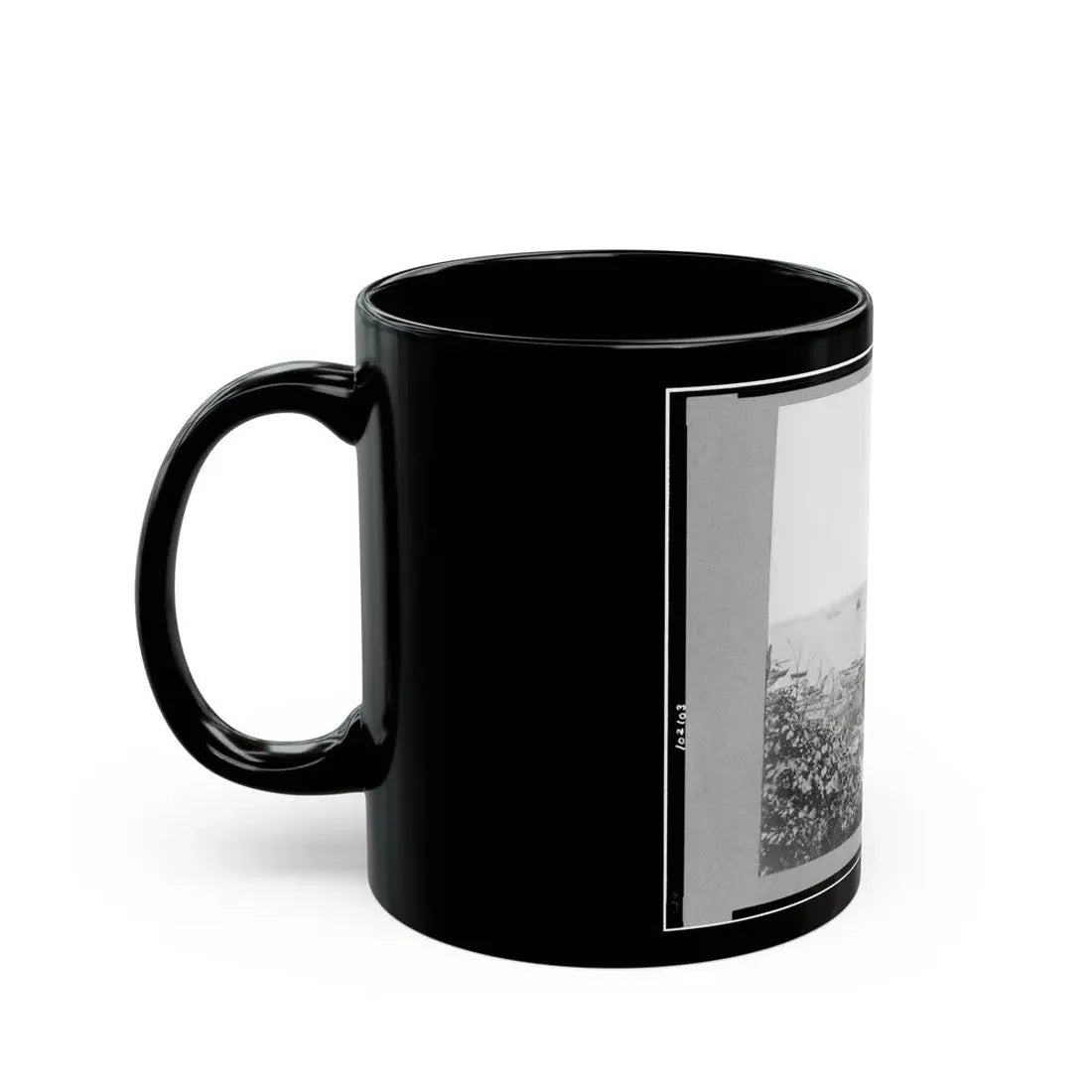 View Of City Point, Virginia, Showing Barges, Transports, Etc. (U.S. Civil War) Black Coffee Mug - Go Mug Yourself