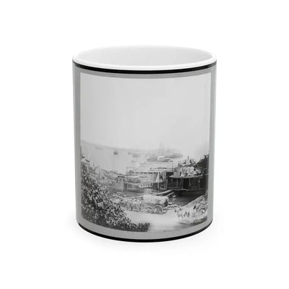 View Of City Point, Virginia, Showing Barges, Transports, Etc. (U.S. Civil War) White Coffee Mug 11oz - Go Mug Yourself
