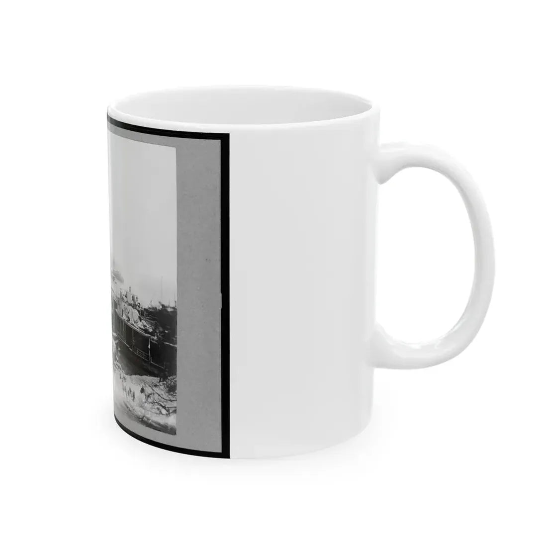 View Of City Point, Virginia, Showing Barges, Transports, Etc. (U.S. Civil War) White Coffee Mug - Go Mug Yourself
