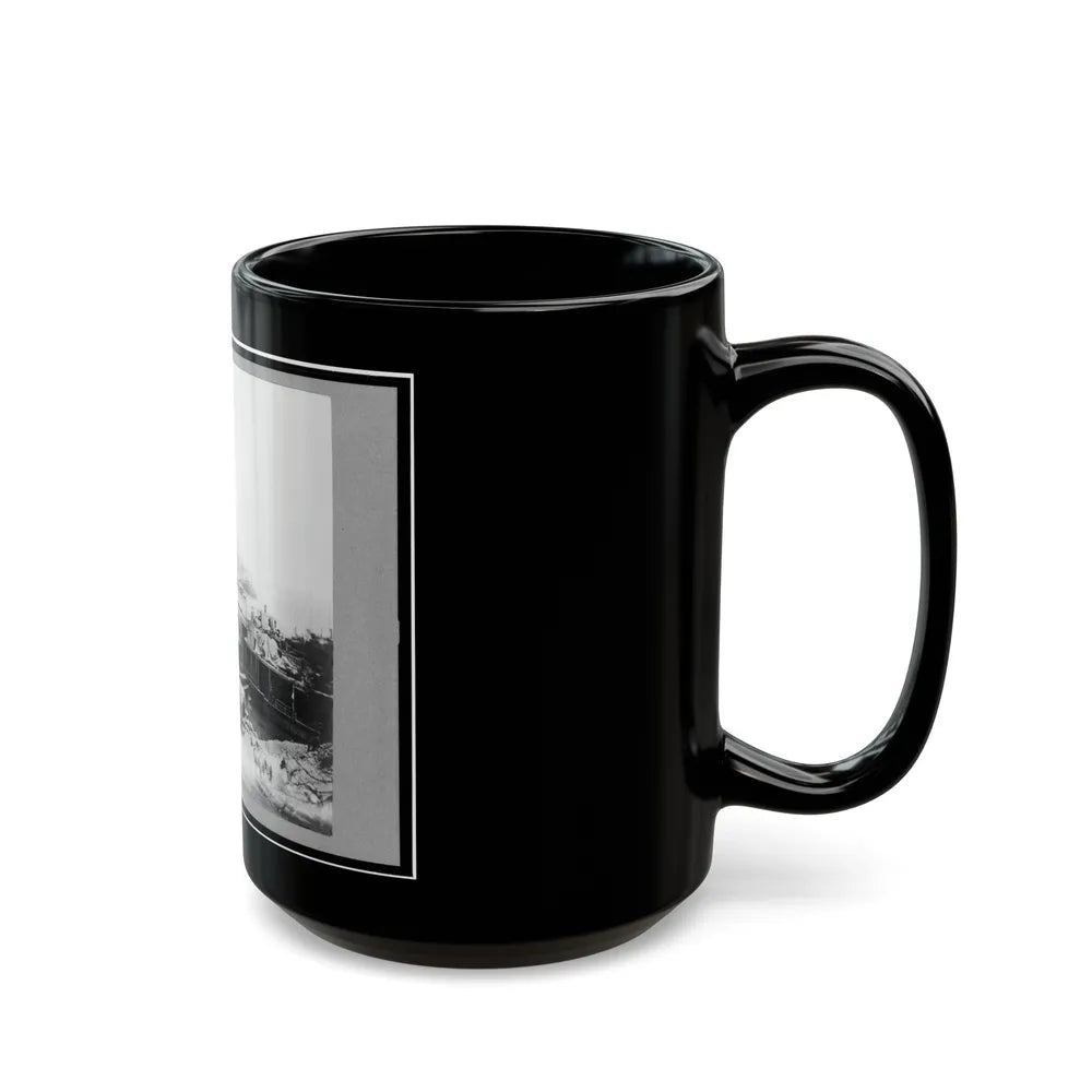 View Of City Point, Virginia, Showing Barges, Transports, Etc. (U.S. Civil War) Black Coffee Mug-Go Mug Yourself