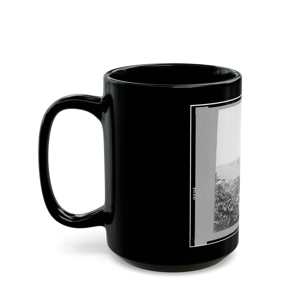 View Of City Point, Virginia, Showing Barges, Transports, Etc. (U.S. Civil War) Black Coffee Mug-Go Mug Yourself