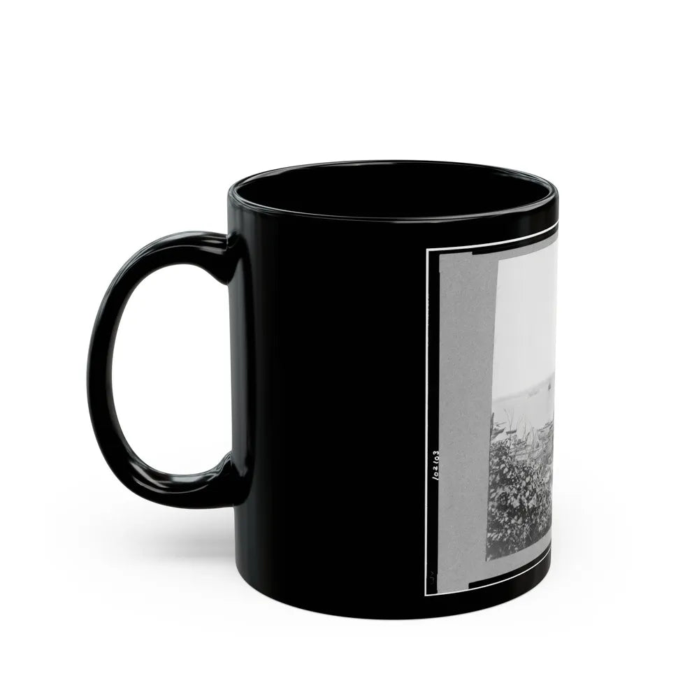 View Of City Point, Virginia, Showing Barges, Transports, Etc. (U.S. Civil War) Black Coffee Mug-Go Mug Yourself