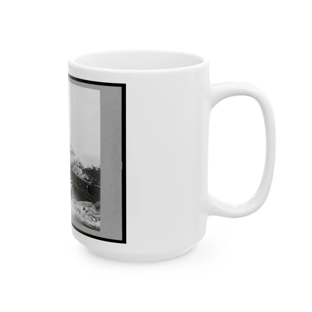 View Of City Point, Virginia, Showing Barges, Transports, Etc. (U.S. Civil War) White Coffee Mug-Go Mug Yourself