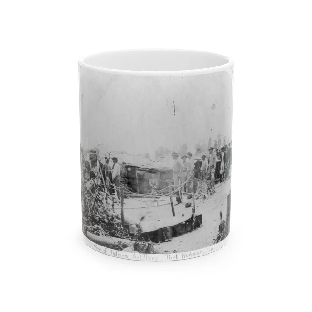 View Of Indiana Artillery, Port Hudson, La (U.S. Civil War) White Coffee Mug-11oz-Go Mug Yourself