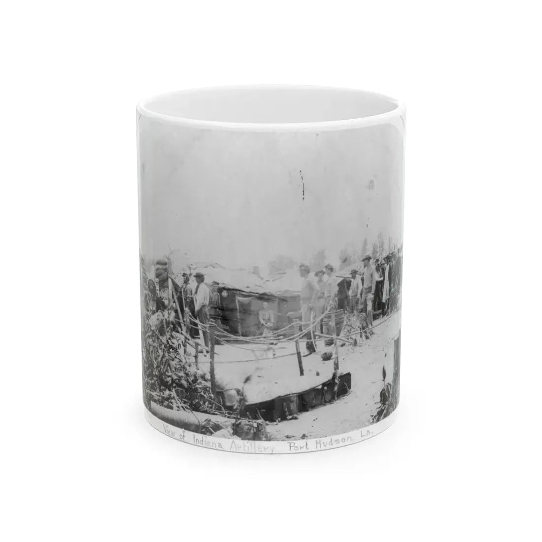 View Of Indiana Artillery, Port Hudson, La (U.S. Civil War) White Coffee Mug 11oz - Go Mug Yourself