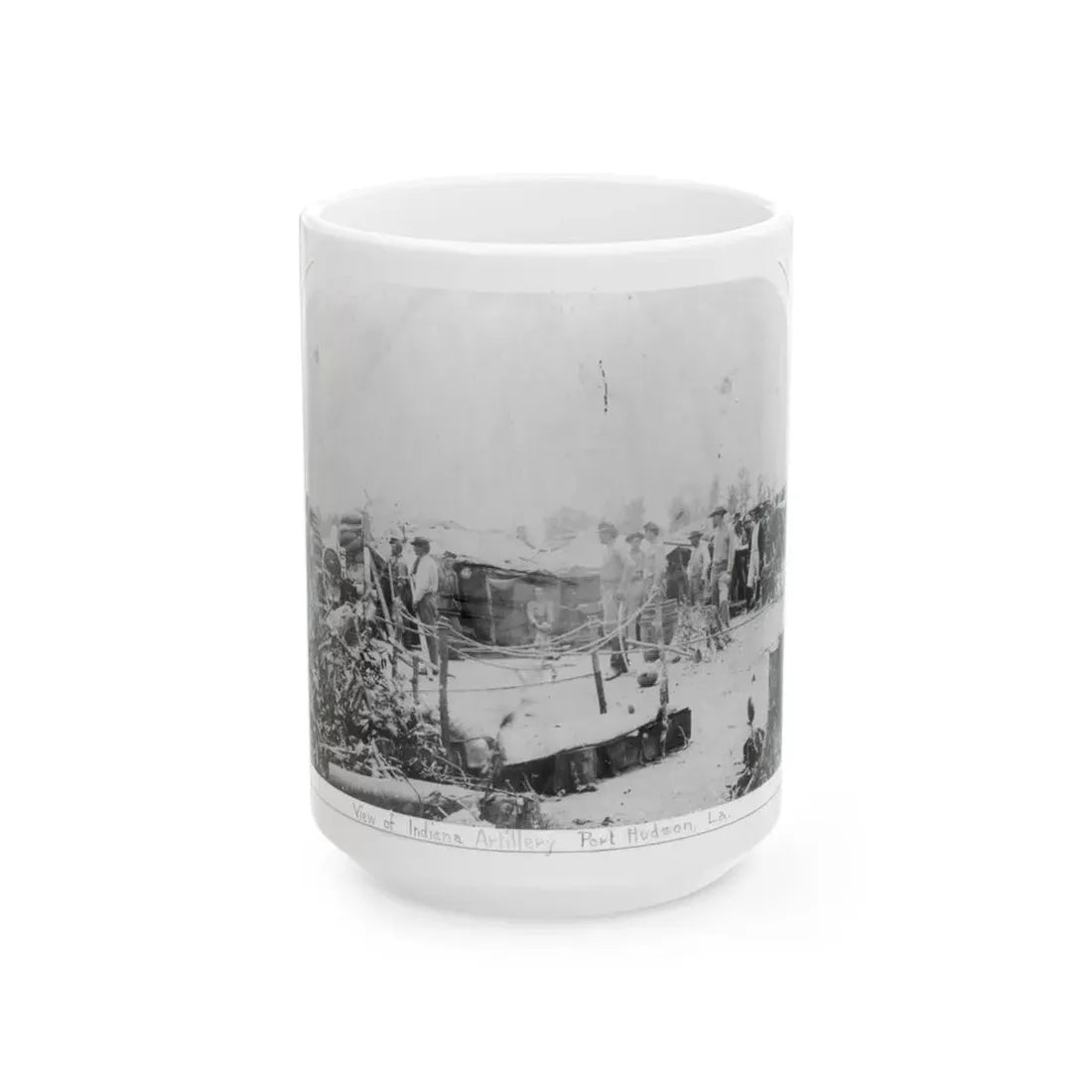 View Of Indiana Artillery, Port Hudson, La (U.S. Civil War) White Coffee Mug 15oz - Go Mug Yourself