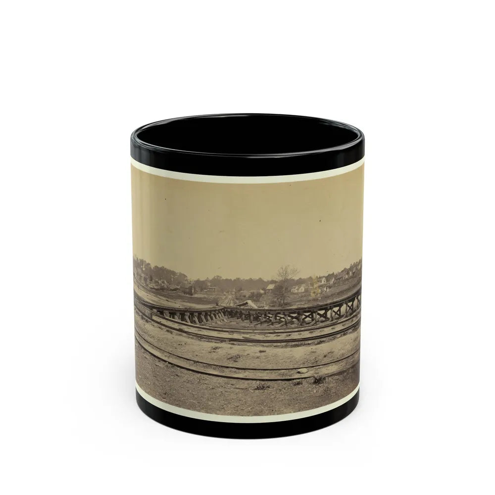 View Of The Y On The City Point And Army Railroad Line (U.S. Civil War) Black Coffee Mug-11oz-Go Mug Yourself