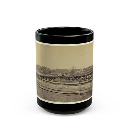 View Of The Y On The City Point And Army Railroad Line (U.S. Civil War) Black Coffee Mug-15oz-Go Mug Yourself