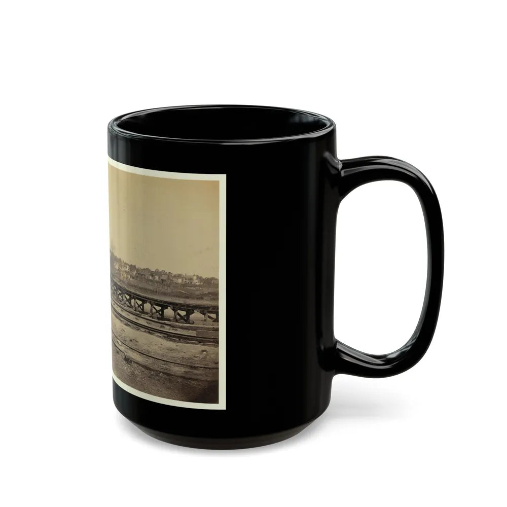 View Of The Y On The City Point And Army Railroad Line (U.S. Civil War) Black Coffee Mug-Go Mug Yourself