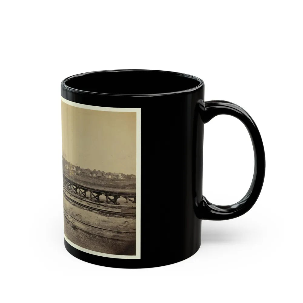 View Of The Y On The City Point And Army Railroad Line (U.S. Civil War) Black Coffee Mug-Go Mug Yourself