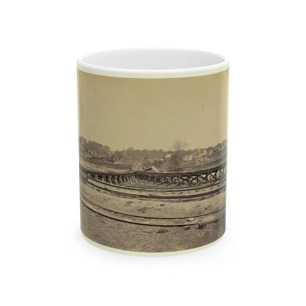 View Of The Y On The City Point And Army Railroad Line (U.S. Civil War) White Coffee Mug-11oz-Go Mug Yourself