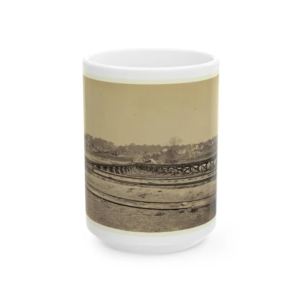 View Of The Y On The City Point And Army Railroad Line (U.S. Civil War) White Coffee Mug-15oz-Go Mug Yourself