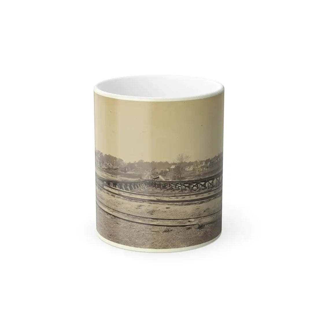 View of the  Y  on the City Point and Army Railroad Line (U.S. Civil War) Color Changing Coffee Mug 11oz Default Title 11oz - Go Mug Yourself
