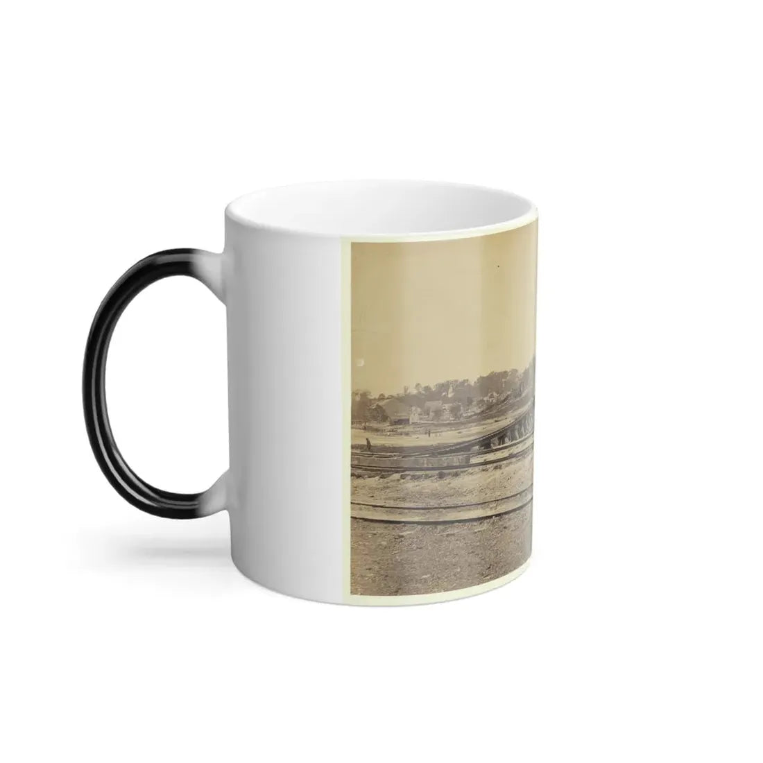 View of the  Y  on the City Point and Army Railroad Line (U.S. Civil War) Color Changing Coffee Mug 11oz - Go Mug Yourself