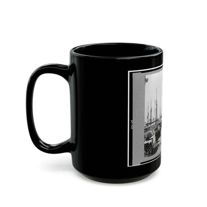 View Of Transports, Barges, Etc., City Point, Virginia (U.S. Civil War) Black Coffee Mug - Go Mug Yourself