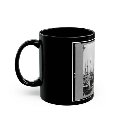 View Of Transports, Barges, Etc., City Point, Virginia (U.S. Civil War) Black Coffee Mug - Go Mug Yourself