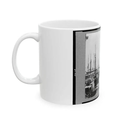 View Of Transports, Barges, Etc., City Point, Virginia (U.S. Civil War) White Coffee Mug - Go Mug Yourself