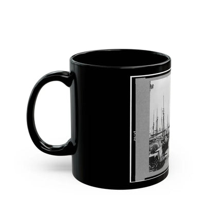 View Of Transports, Barges, Etc., City Point, Virginia (U.S. Civil War) Black Coffee Mug-Go Mug Yourself