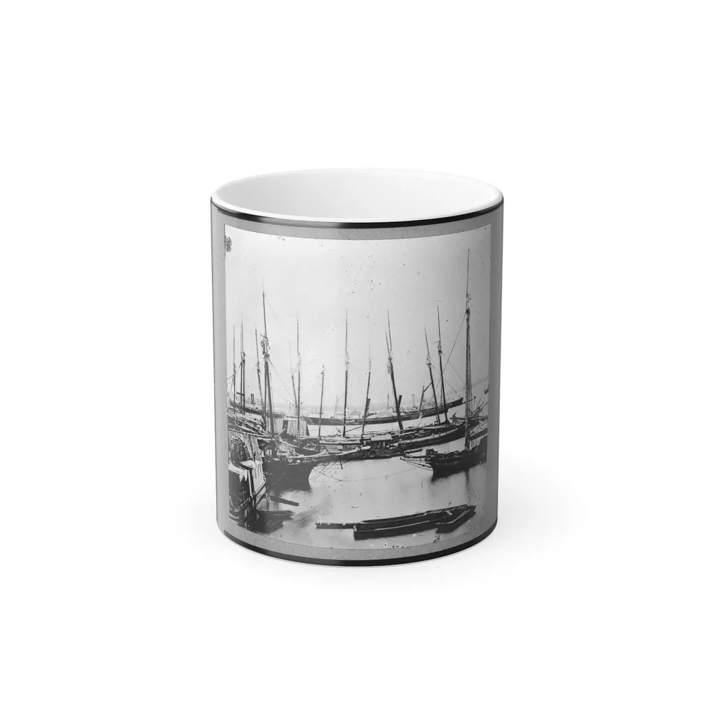 View of Transports, Barges, Etc., City Point, Virginia (U.S. Civil War) Color Changing Coffee Mug 11oz-11oz-Go Mug Yourself
