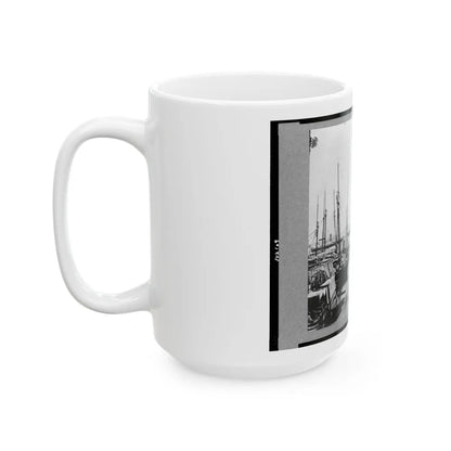 View Of Transports, Barges, Etc., City Point, Virginia (U.S. Civil War) White Coffee Mug-Go Mug Yourself