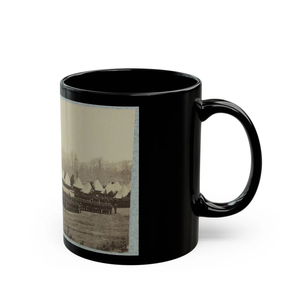 View Of Troops In Formation With Camp In Background (U.S. Civil War) Black Coffee Mug-Go Mug Yourself