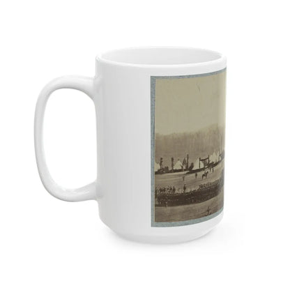 View Of Troops In Formation With Camp In Background (U.S. Civil War) White Coffee Mug-Go Mug Yourself