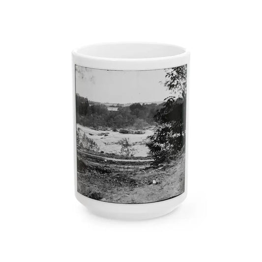 View On The James River, Looking Toward Manchester, Richmond, Va. (U.S. Civil War) White Coffee Mug 15oz - Go Mug Yourself