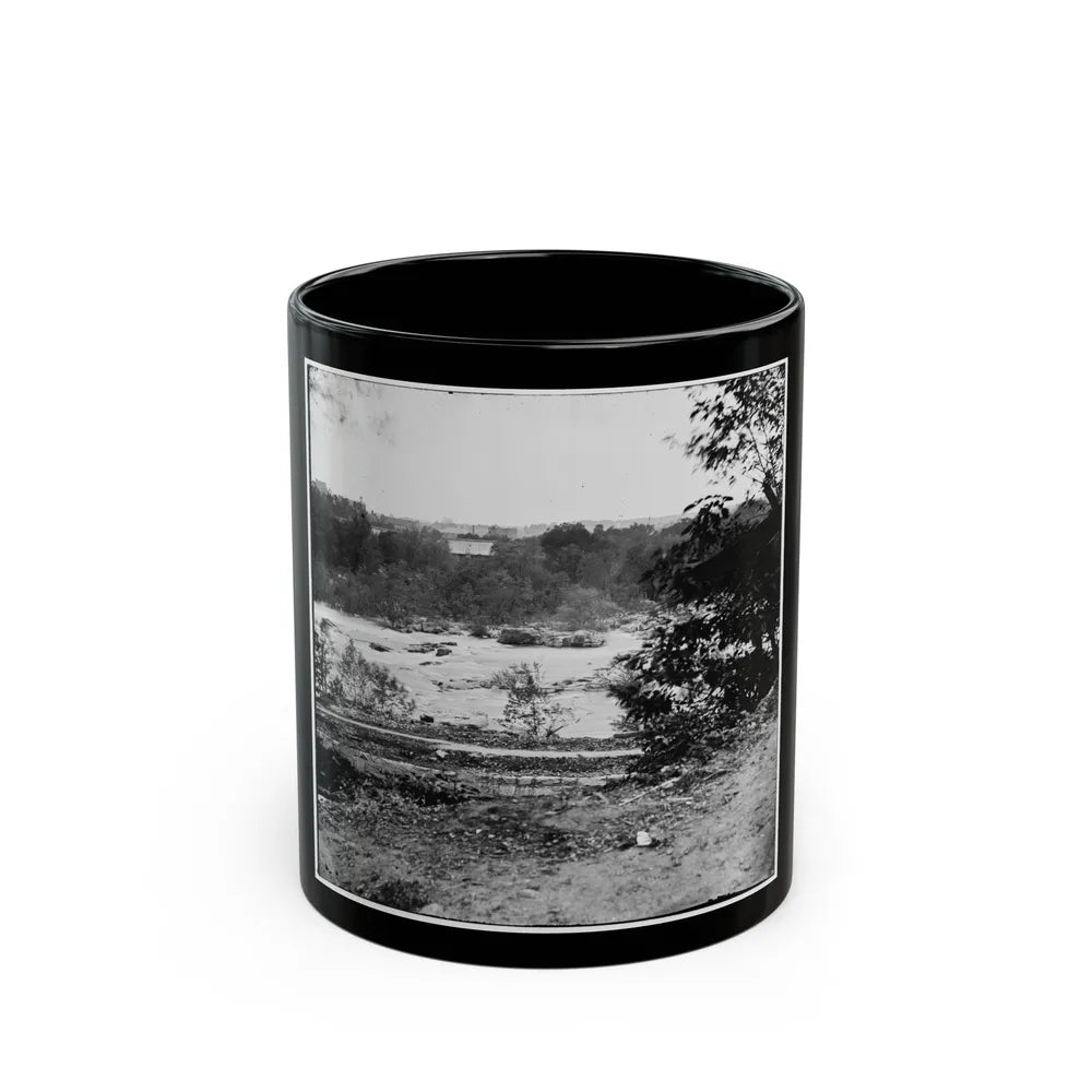 View On The James River, Looking Toward Manchester, Richmond, Va. (U.S. Civil War) Black Coffee Mug-11oz-Go Mug Yourself