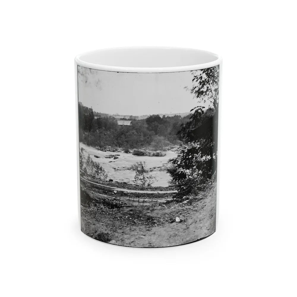 View On The James River, Looking Toward Manchester, Richmond, Va. (U.S. Civil War) White Coffee Mug-11oz-Go Mug Yourself