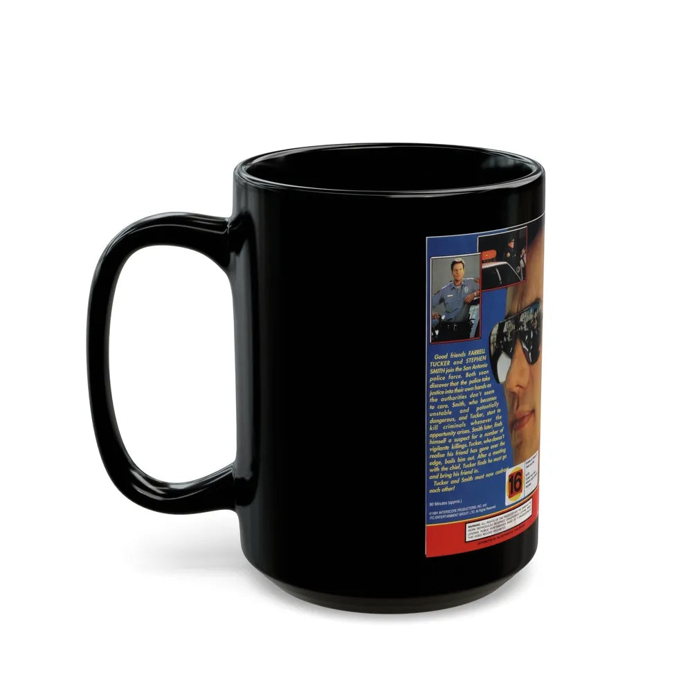 VIGILANTE COP (VHS COVER) - Black Coffee Mug-Go Mug Yourself