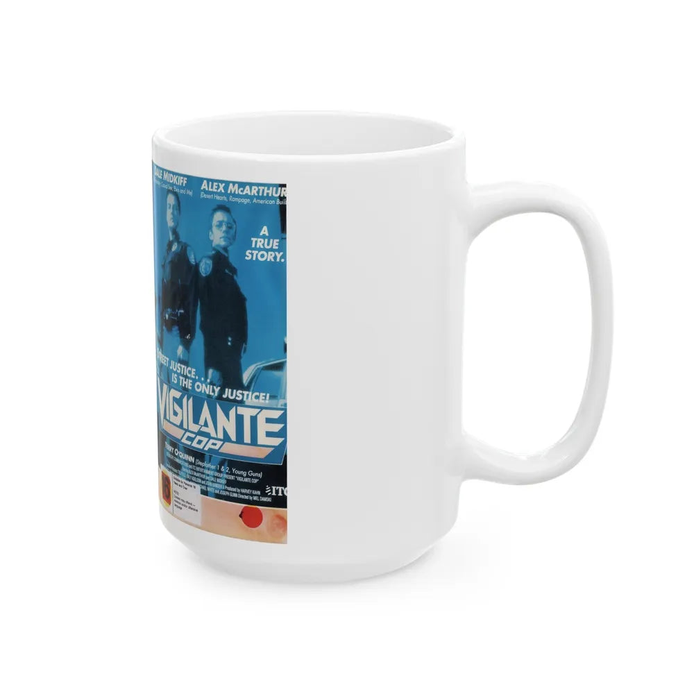 VIGILANTE COP (VHS COVER) - White Coffee Mug-Go Mug Yourself