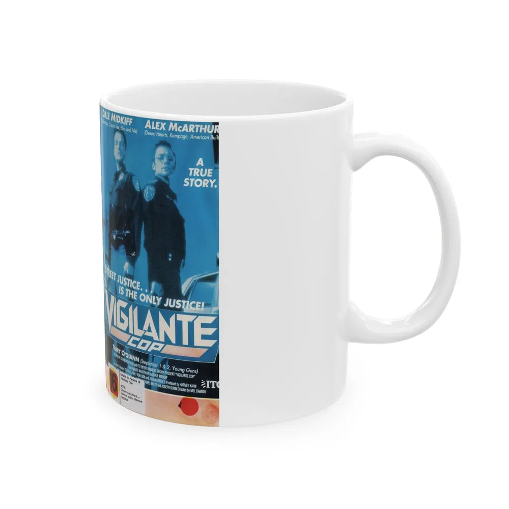 VIGILANTE COP (VHS COVER) - White Coffee Mug-Go Mug Yourself