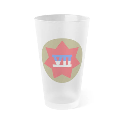 VII Corps (U.S. Army) Frosted Pint Glass 16oz-Go Mug Yourself