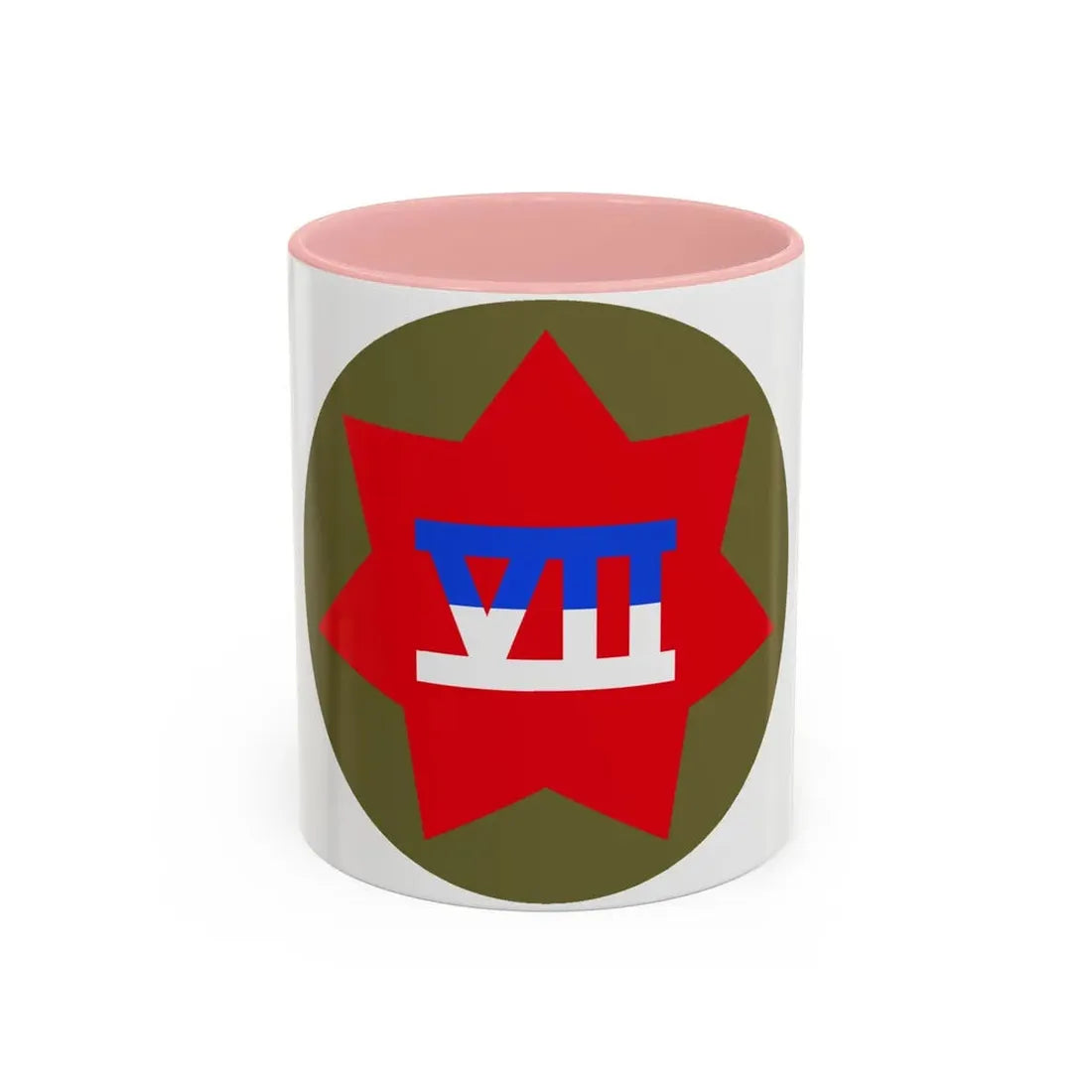 VII Corps (U.S. Army) Accent Coffee Mug 11oz Pink - Go Mug Yourself