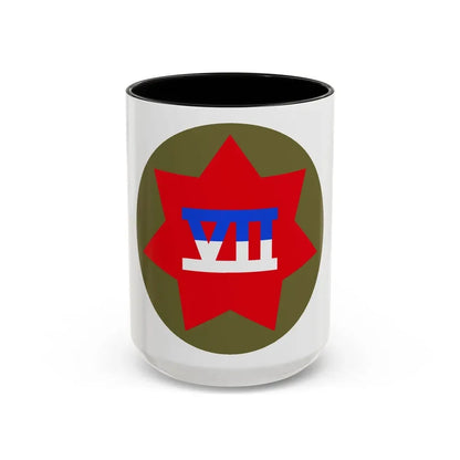 VII Corps (U.S. Army) Accent Coffee Mug 15oz Black - Go Mug Yourself