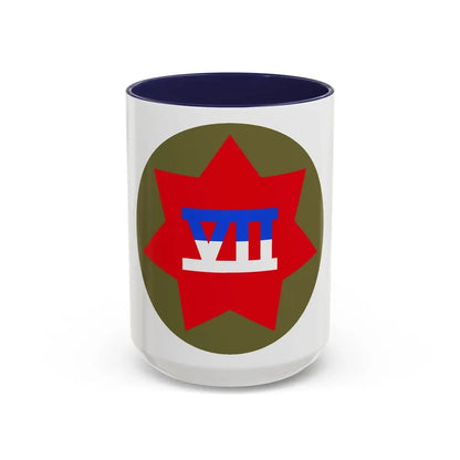 VII Corps (U.S. Army) Accent Coffee Mug 15oz Navy - Go Mug Yourself