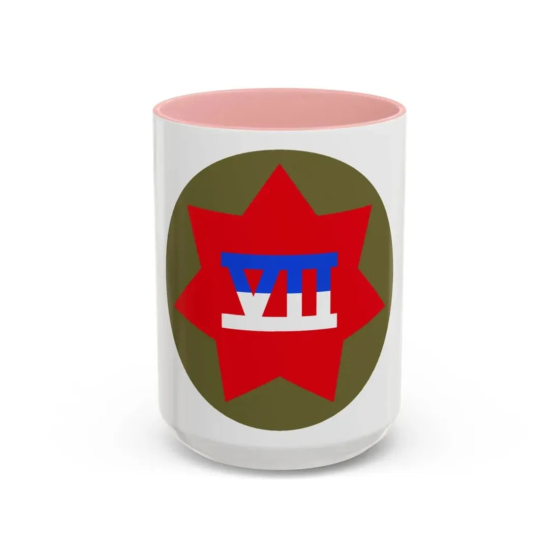 VII Corps (U.S. Army) Accent Coffee Mug 15oz Pink - Go Mug Yourself