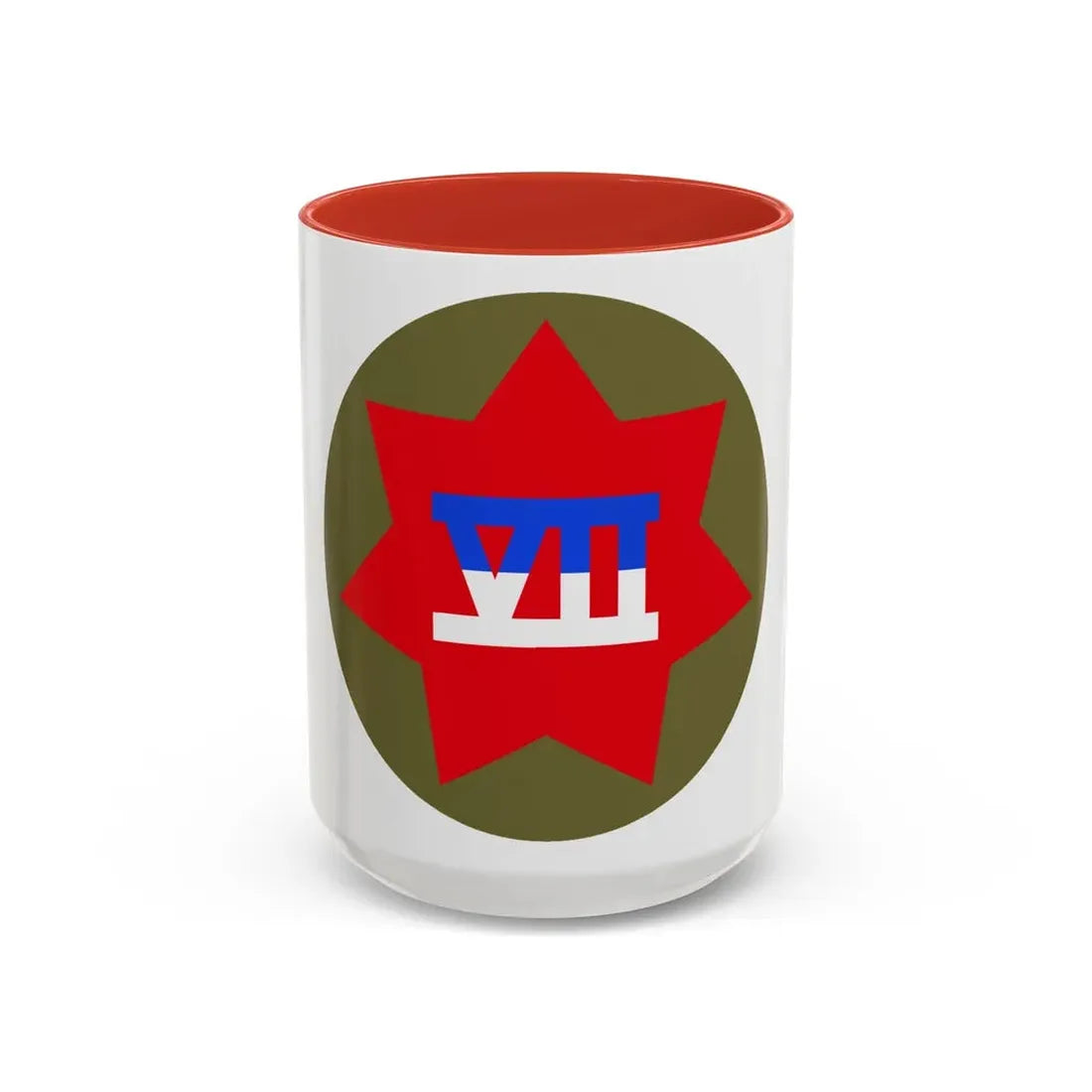 VII Corps (U.S. Army) Accent Coffee Mug 15oz Red - Go Mug Yourself