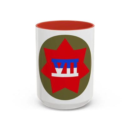 VII Corps (U.S. Army) Accent Coffee Mug 15oz Red - Go Mug Yourself